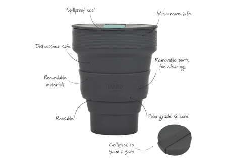 Collapsible Cup 350ml grey 