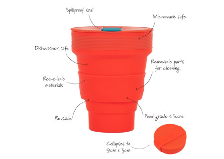 Collapsible Cup 350ml grey 