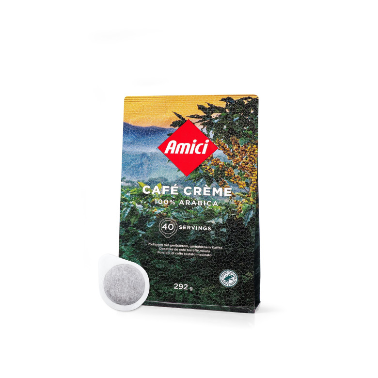 Scatola porzioni E.S.E. Café Crème Amici Caffè, 40 cialde per sacchetto