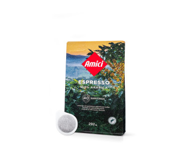 Scatola porzioni E.S.E. Espresso Amici Caffè, 40 cialde per sacchetto