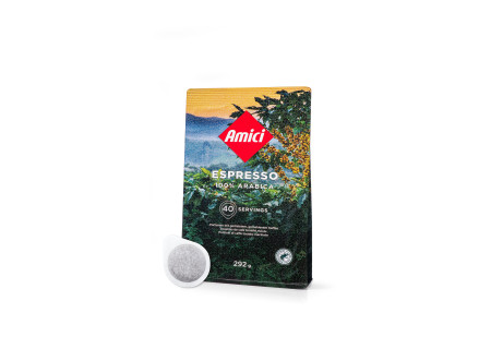 Scatola porzioni E.S.E. Espresso Amici Caffè, 40 cialde per sacchetto